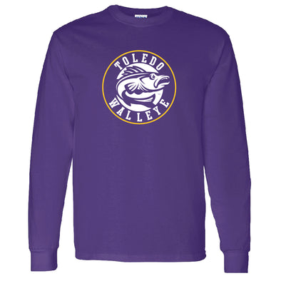 Toledo Walleye Purple Hockey Fights Cancer Long Sleeve T-shirt