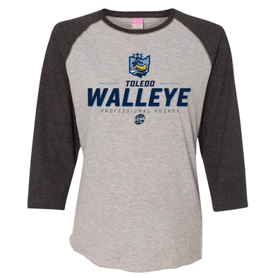 Toledo Walleye Comb Ladies 3/4 Sleeve T-shirt