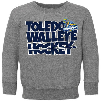 Toledo Walleye Toddler Lets Crewneck Sweatshirt
