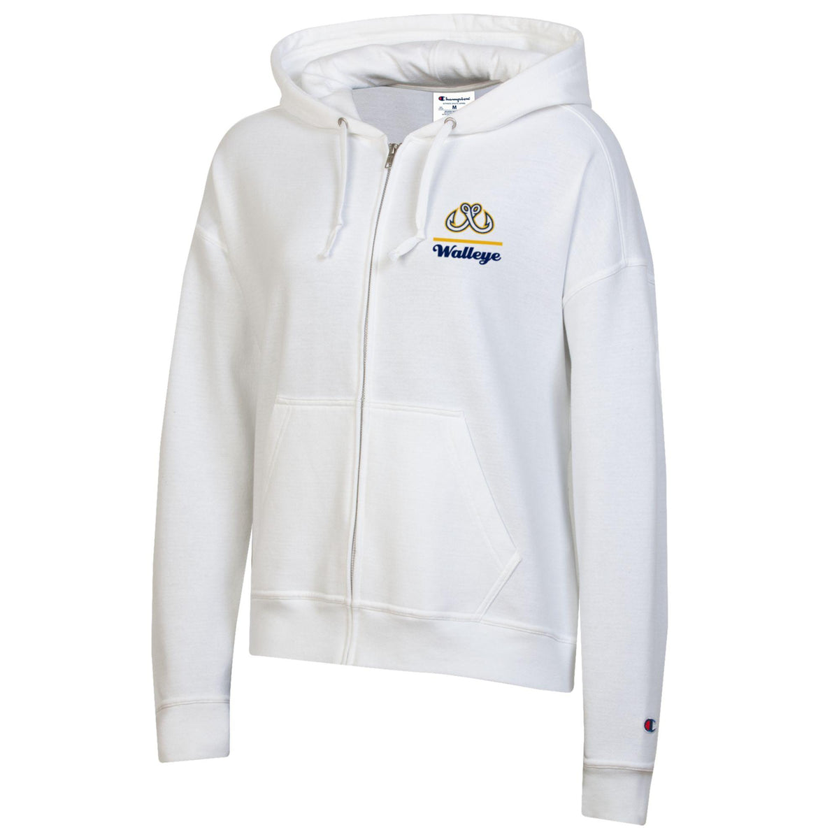 Toledo Walleye Ladies White Champion Full Zip Hood The Swamp Shop