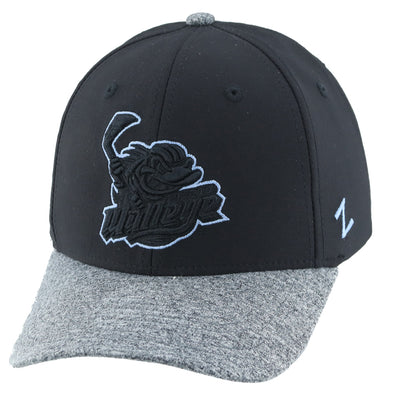 Toledo Walleye Gray And Navy Baseball Hat. 47 Brand. ECHL. BACK