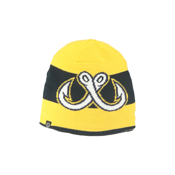 Toledo Walleye Retro Crest / Hooks Reversible Knit Cap