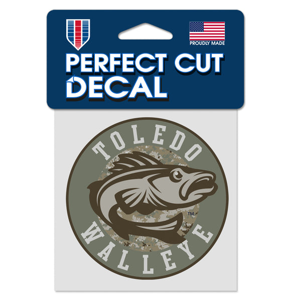 Walleye Military Logo 4x4 Perfect Cut Decal