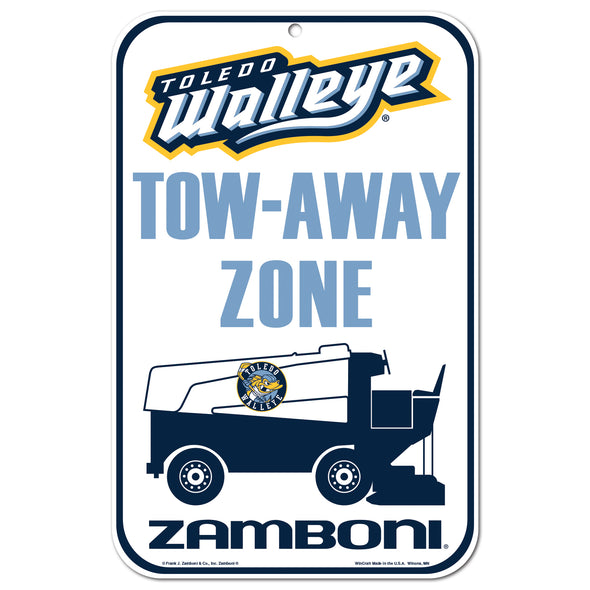 Toledo Walleye Zamboni Plastic Sign