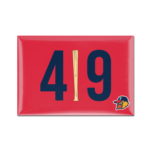 Toledo Mud Hens 419 Bat Magnet
