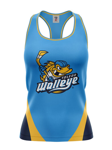 Toledo Walleye Bench Clearers  Women's Racerback Hockey Tank