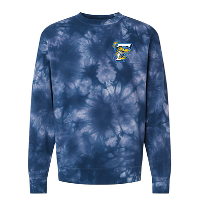 Toledo Walleye T-logo Patch Tie Dye Crewneck