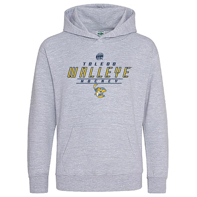 Toledo Walleye Youth Grey Backdrop Hooded Sweatshirt