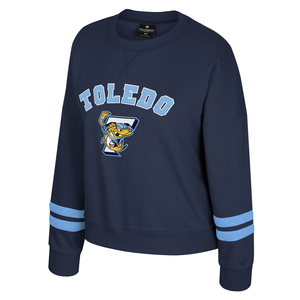 Toledo Walleye Ladies Splashy Crewneck – The Swamp Shop