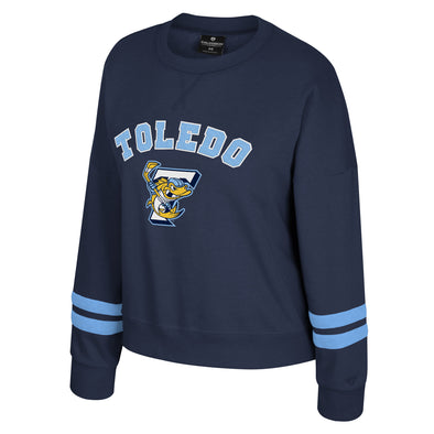 Toledo Walleye Ladies Splashy Crewneck
