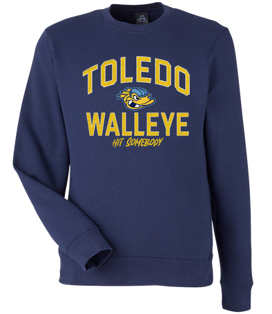 Toledo Walleye Navy BTB Fleece Crewneck