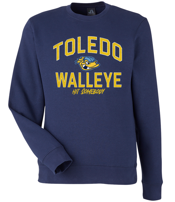 Toledo Walleye Navy BTB Fleece Crewneck