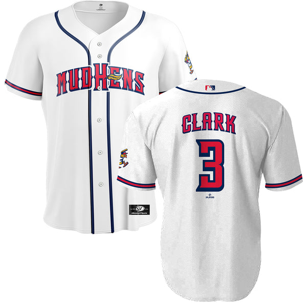 Toledo Mud Hens Max Clark Home Replica Jersey – The Swamp Shop