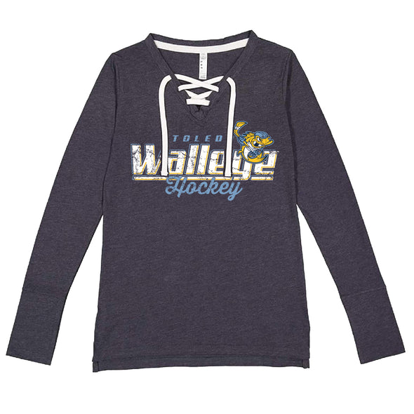 Toledo Walleye Garnett Lace-Up Long Sleeve T