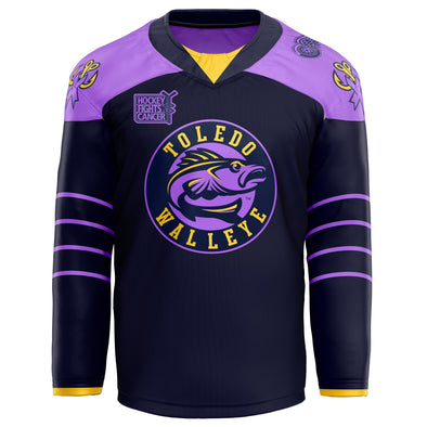 Toledo Walleye 2024 Hockey Fights Cancer Jersey