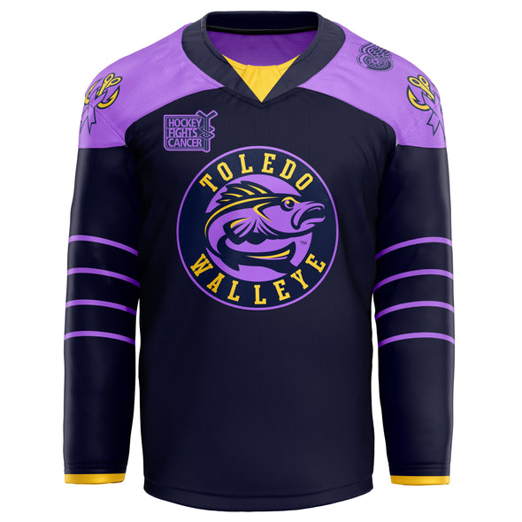 Toledo Walleye 2024 Hockey Fights Cancer Jersey