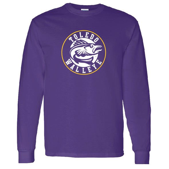 Toledo Walleye Purple Hockey Fights Cancer Long Sleeve T-shirt