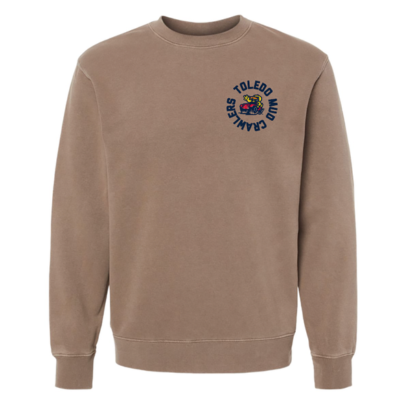 Toledo Mud Crawlers Clay Embroidered Crew