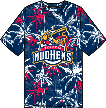 Toledo Mud Hens Floral Palm T