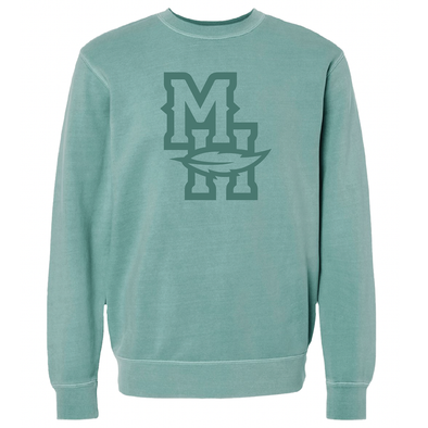 Toledo Mud Hens Pigment Mint Green MH Crewneck