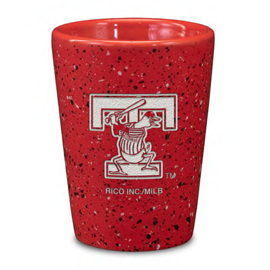 Toledo Mud Hens Red Speckle Shot Glass