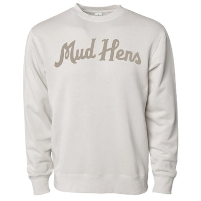 Toledo Mud Hens Retro Script Ivory Crewneck Sweatshirt