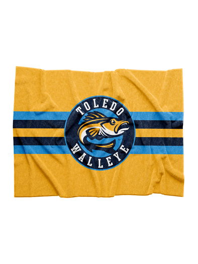 Bench Clearers Toledo Walleye Yellow Sherpa Blanket