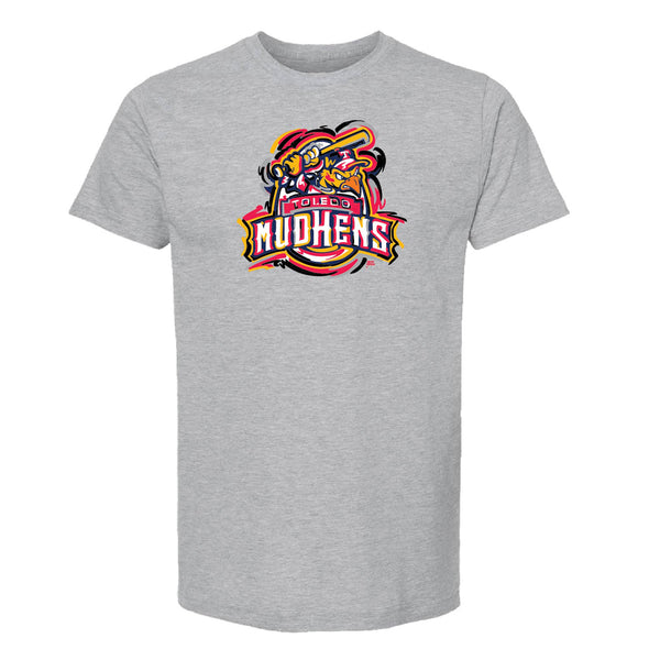 Toledo Mud Hens Storm Striker Grey Primary Logo T