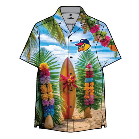 Toledo Mud Hens Surfboard Full Button Up Shirt