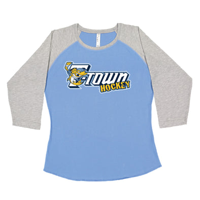 Toledo Walleye Ladies T-town Hockey 3/4 Sleeve T-shirt