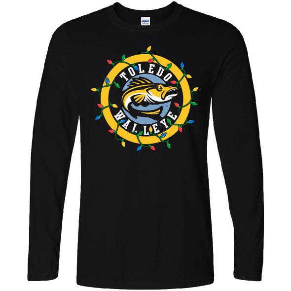 Toledo Walleye Holiday Lights Long Sleeve T-shirt