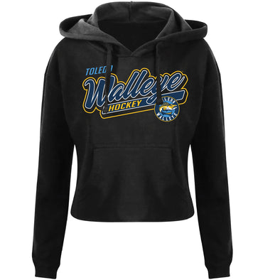 Toledo Walleye Liquidfied Ladies Cropped Hoodie