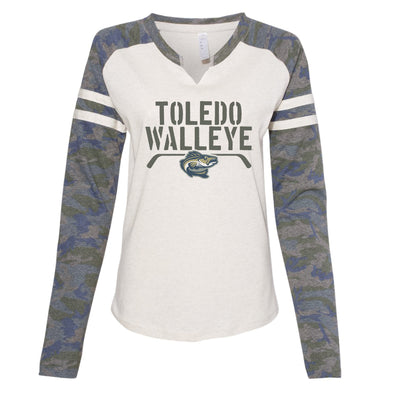 Toledo Walleye Ladies Numb Mashup Long Sleeve T-shirt