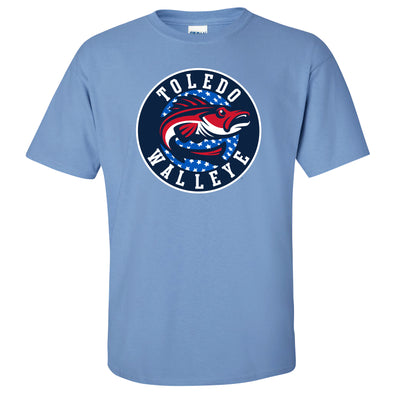 Toledo Walleye Patriotic Retro Crest T