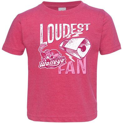 Toledo Walleye Toddler Pink Yellin T-shirt