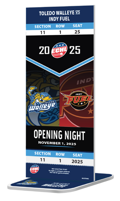 Toledo Walleye Opening Night Collectible Ticket - LIMITED EDITION