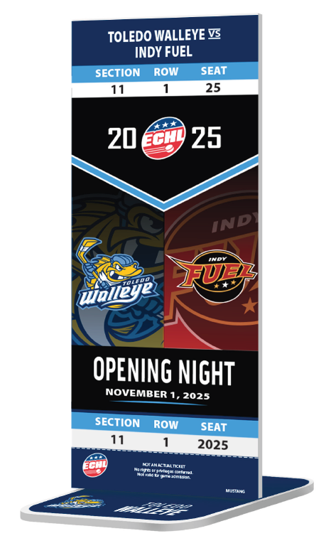 Toledo Walleye Opening Night Collectible Ticket - LIMITED EDITION