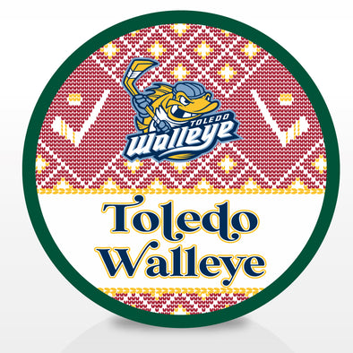 Toledo Walleye Xmas Sweater Puck