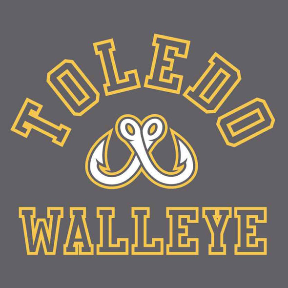 Toledo Walleye Ladies Charcoal Vintage Fleece Hoodie