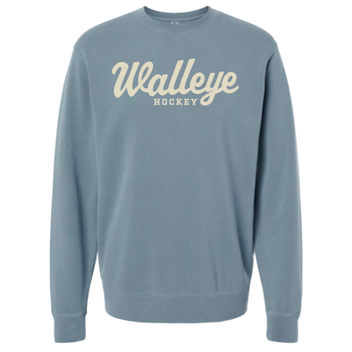 Toledo Walleye Hockey Script Pigment Dyed Crew