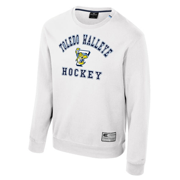 Toledo Walleye White Zion Crewneck Sweatshirt