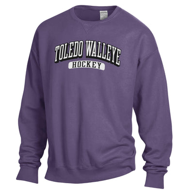 Toledo Walleye Grape Comfort Wash Crewneck Sweatshirt