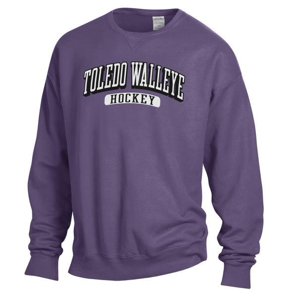 Toledo Walleye Grape Comfort Wash Crewneck Sweatshirt