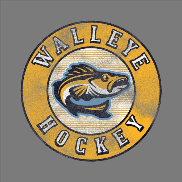 Toledo Walleye Gray Real Fish Garment Dyed Long Sleeve T