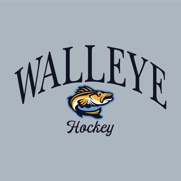 Toledo Walleye Ladies Silver Sueded Touch Crew