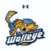 Toledo Walleye Primary Logo White Armour Fleece Hood