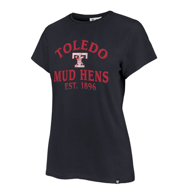 Toledo Mud Hens Navy Fade Up Ladies T