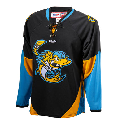 Toledo Walleye Hockey Laced Navy Blue Hoodie J America Sweatshirt Size Large