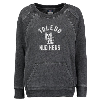Toledo Mud Hens Charcoal Michaela Ladies Crewneck Sweatshirt