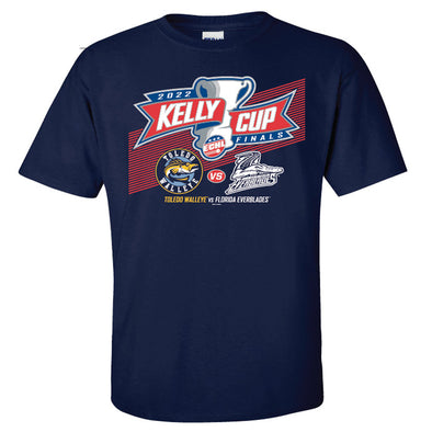 Toledo Walleye Navy 2022 Kelly Cup Finals Dueling T